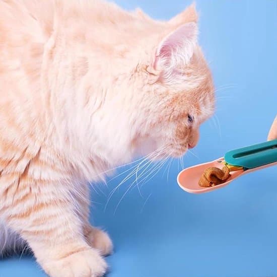 2 stk. kattelækkerier ske slikbar kattestrimmel ske kattestrimmelklemme til vådfoder kattefoder snacks og strimler