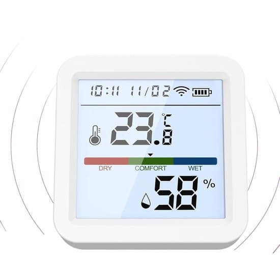 Hygrometersensor - Luftkvalitetsmåler - Klimamonitor - Trådløst Smart Hjem - 5,6 x 5,6 cm - Hvid