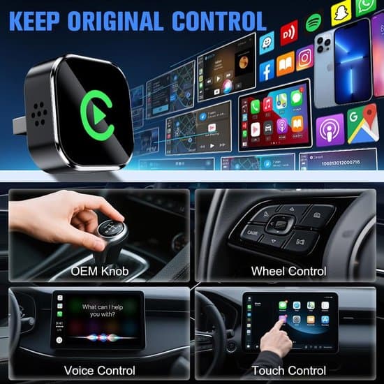 Trådløs CarPlay-adapter til biler, plug and play, understøtter Android Auto