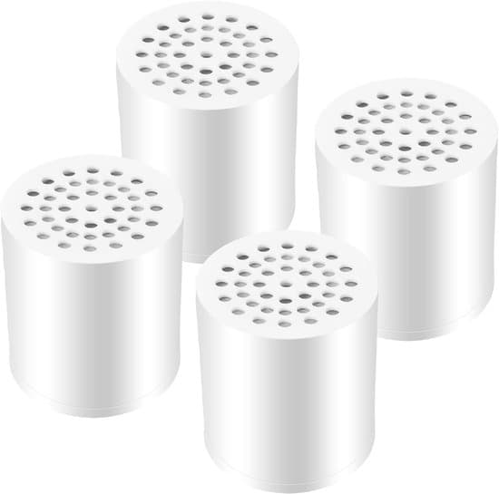 Universella 20-stegs duschfilterbytespatroner, 4-pack avhärdare för klorborttagning.