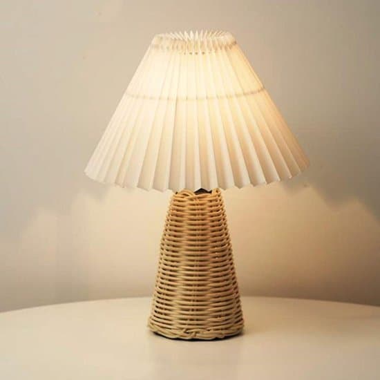 Bordslampa i vintage rotting för sovrum och vardagsrum