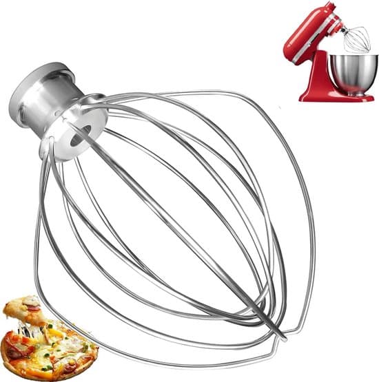 Äggvisp i rostfritt stål - För KitchenAid K45ww - Silver