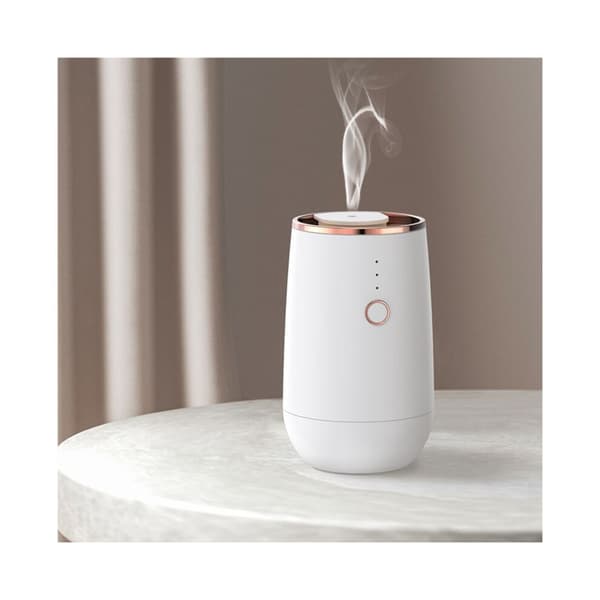 Bärbar Vattenfri Elektrisk Eterisk Olja Aromdiffusor med Timer (Vit)