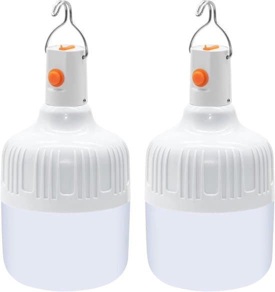 2-pak 20W USB Touch-Switch Camping-/Nødlys - 360掳 Belysning
