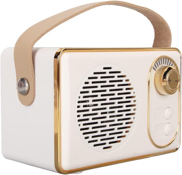 Retro Bluetooth-högtalare med Bluetooth 5.0, AUX och USB-enhetsstöd