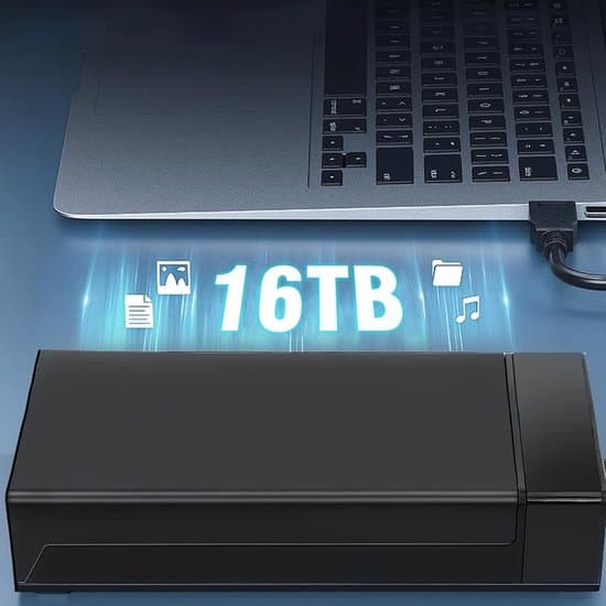 Hårddiskkabinett, 3,5-tums, för 2,5/3,5-tums SSD HDD, Max kapacitet 16TB, Extern, Stöder UASP-protokoll, Svart