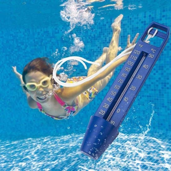 Pooltermometer - Poolvandtermometer - Temperaturmåling - Flydende design - Længde 24,8 cm - Blå