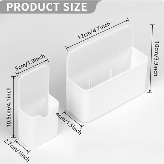 3-pack magnetiska pennhållare - Olika storlekar - Väggmonterade - Hem/Kontor