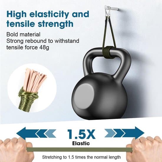 Elastiska rep med karbinhake - 4-pack - 30 cm - Slitstarka fästremmar - Elastiska krokar för camping - Presenningar - Bagage - Grön