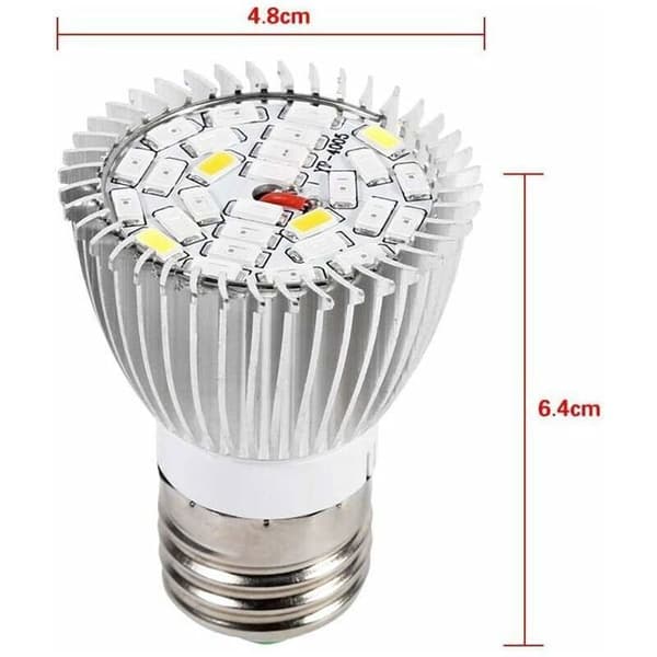 LED vækstlys, 10W E27 højeffektpanel fuldspektret LED hydroponisk drivhus V-formet