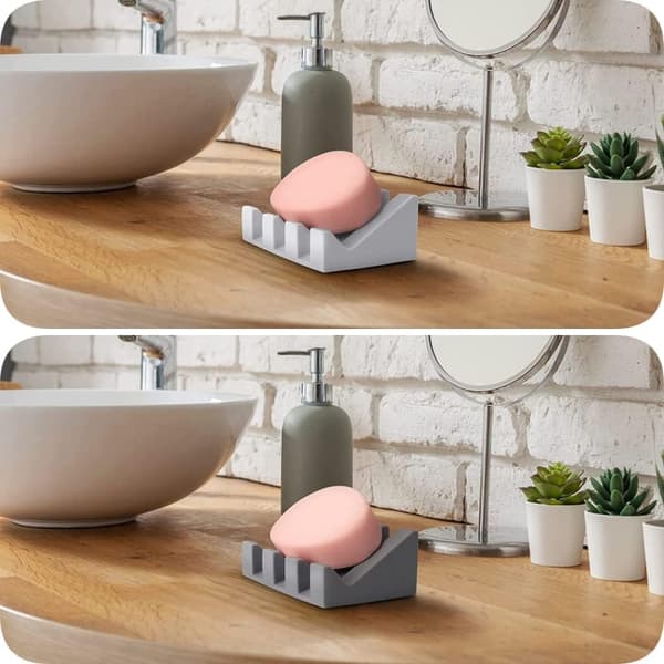 Tvålkoppar i silikon - 2-pack med dräneringsfunktion