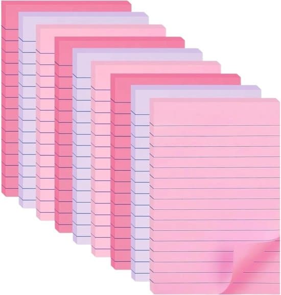 9 ark selvklæbende farverige sticky note indeksmærker