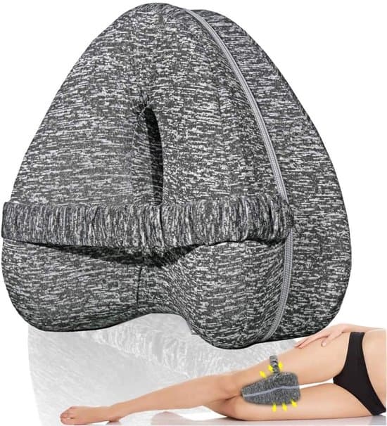 Kudde för ben och knän (sidosovare) - Ergonomisk minnesskumkudde - Stöder benen