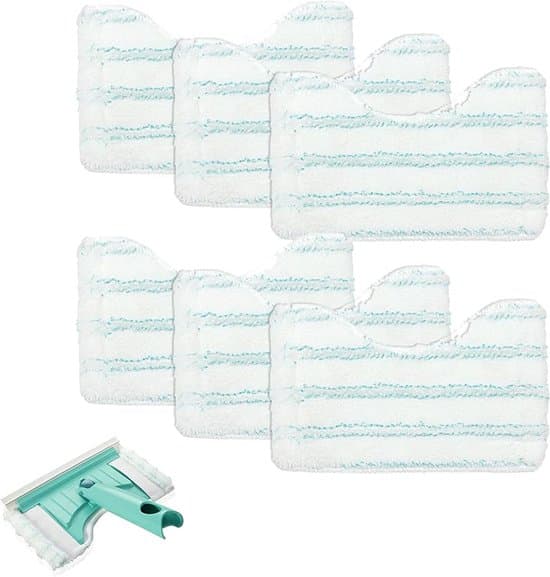 6-pack ersättningsmoppdynor i mikrofiber - För Leifheit