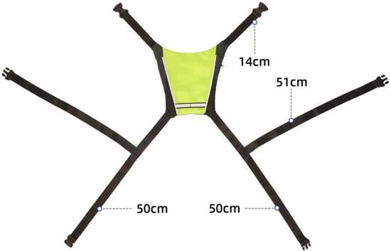Refleksvest med fjernstyrede blinklys, USB LED