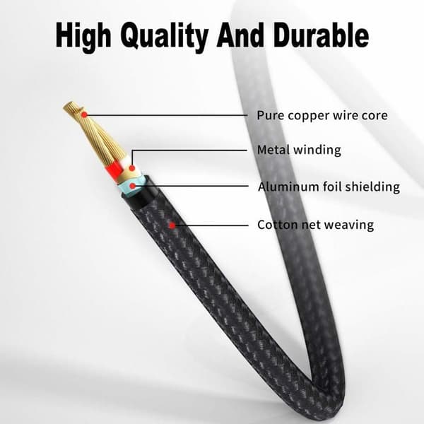 USB-C–2x RCA-stereoaudiokaapeli - Harmaa