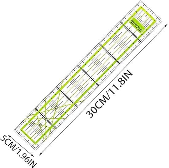 2-pack 30x5cm Akryl Quilt-/Skärlinjalset