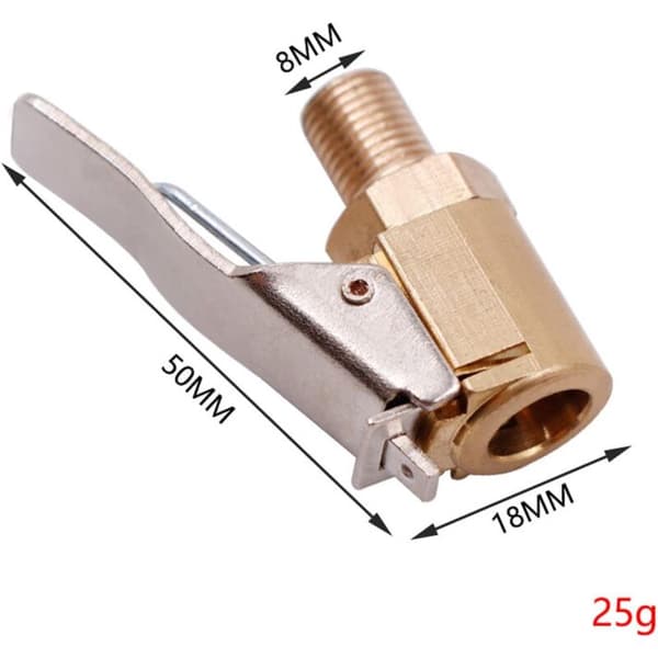 Messing oppustningsdyser, luftpumpeclips, bilventiladaptere, konnektorclips