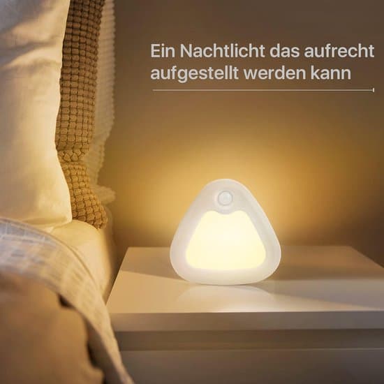 3-pack trådlösa magnetiska triangulära LED-skåpslampor med rörelsesensor (varmvit 3200K)