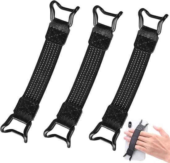 3-pak fleksibel smartphone-adapterstander - Sort