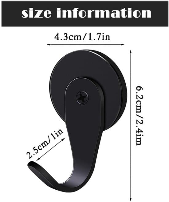 Magnetisk kranshänge - 2-pack - Svart