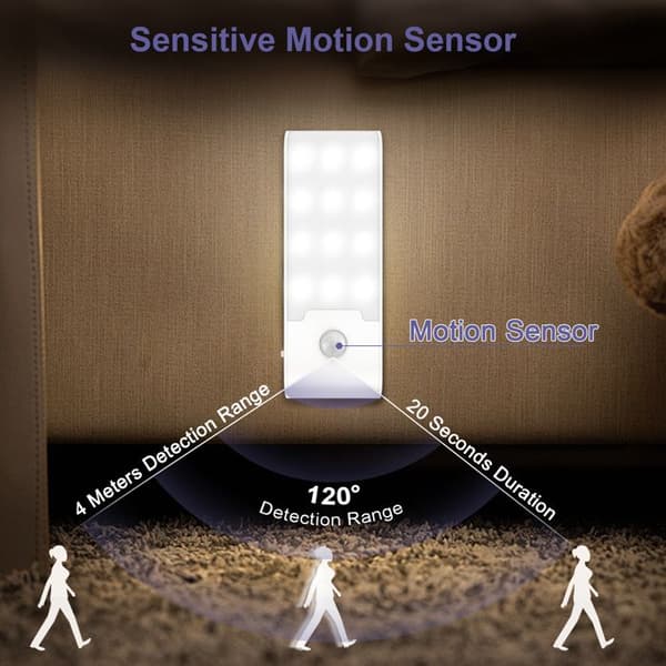 Sensorlys, 2-pak børnenatlys, LED-natlys, 3 tilstande, USB-opladning