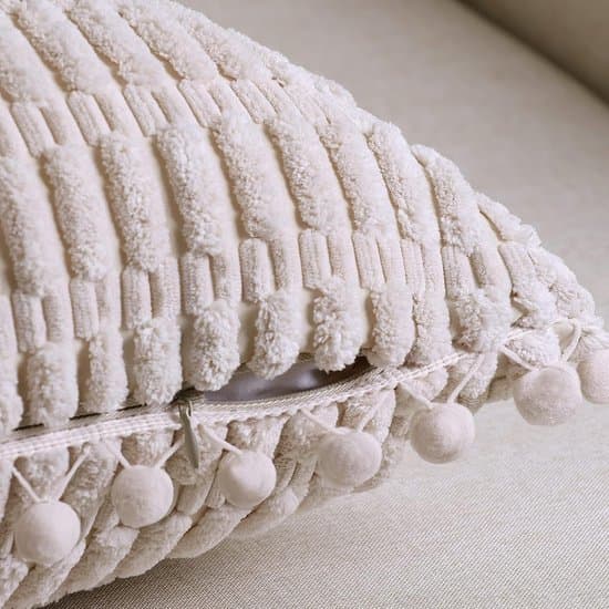 2-pack Boho manchester prydnadskuddfodral (40x40cm, beige)