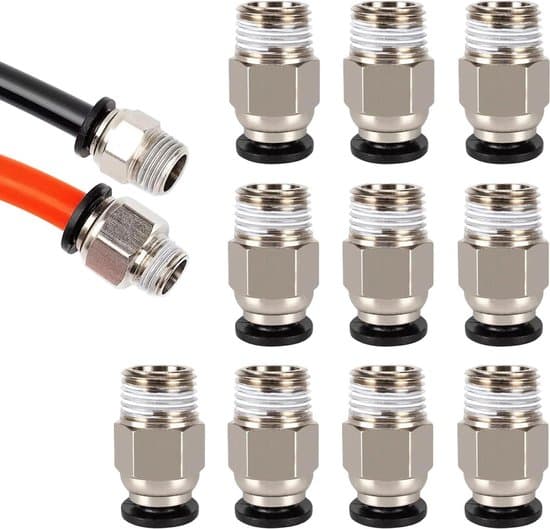 10 PC4-M10 pneumatiske lynkoblinger til 3D-printere.