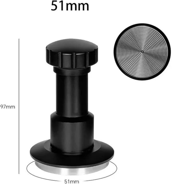 51 mm kaffetamper med konstant tryk, elastisk tamperhammer i rustfrit stål, espressoudstyr