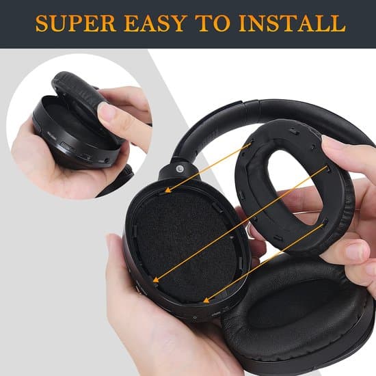 Ørepuder egnet til Sony MDR-1000X WH-1000XM2 1 par sort
