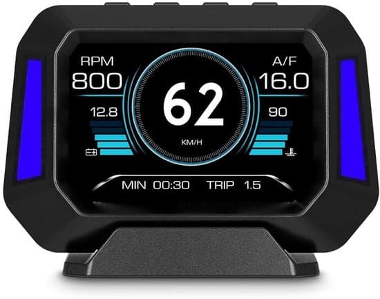 Universal bil Head-Up Display (HUD) med speedometer og inklinometer - OBD & GPS dobbelt system