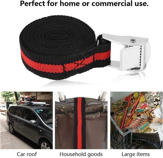 Buntband - 2,5 m spännefästa transportcykelbindningsband - 2-pack