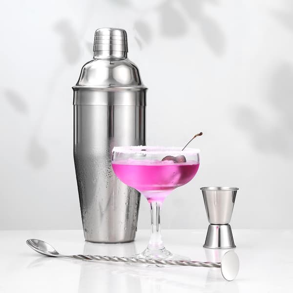 Cocktailsæt i rustfrit stål - tre dele