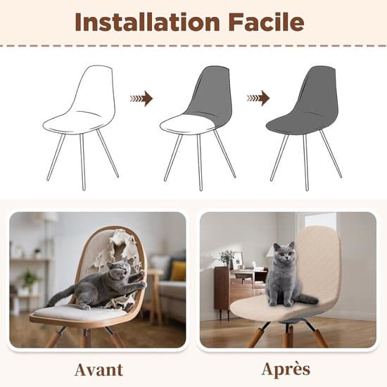 Universella stretchstolsöverdrag - 4-pack - Mörkblå