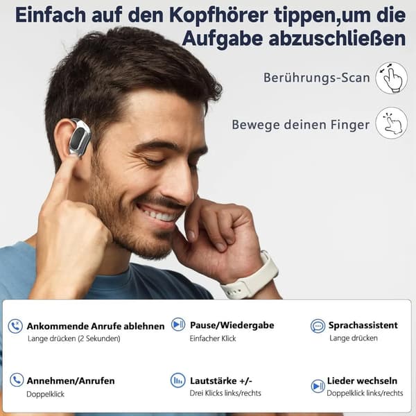 AI-översättning Bluetooth 5.4 HiFi-hörlurar med LED-strömindikator, stöder 144 språk