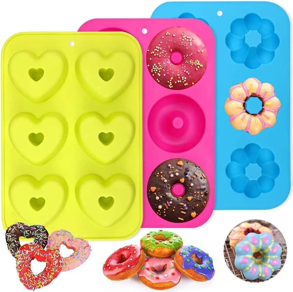 Silikone donutforme, non-stick bageform, varmebestandig op til 260°C