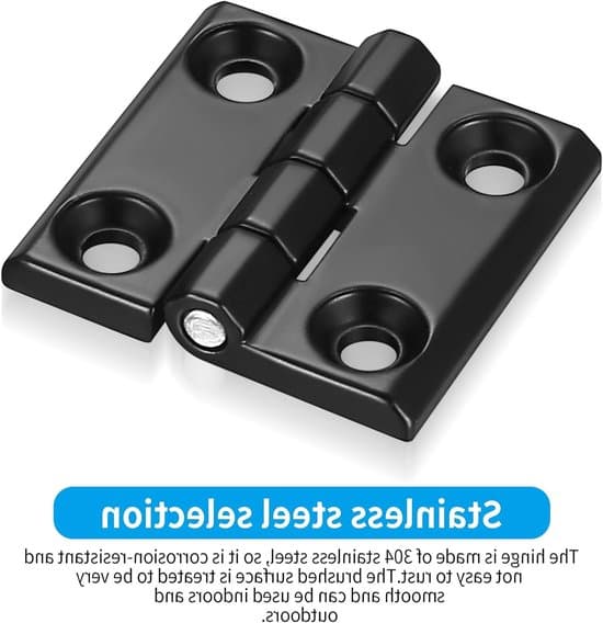 Kraftige udtrækkelige foldehængsler - 8 stk. - Rustfrit stål - Sort - 40 x 40 mm