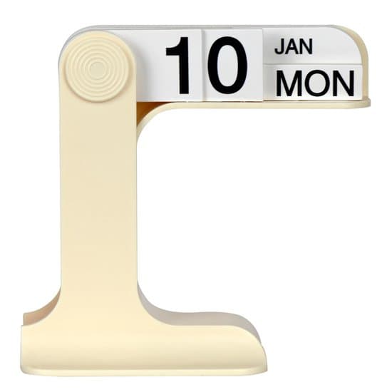 Bordskalender med vändbara sidor, beige