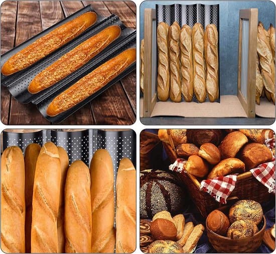 38 cm Perforerad Non-Stick Baguettebakplåt - 3 rader