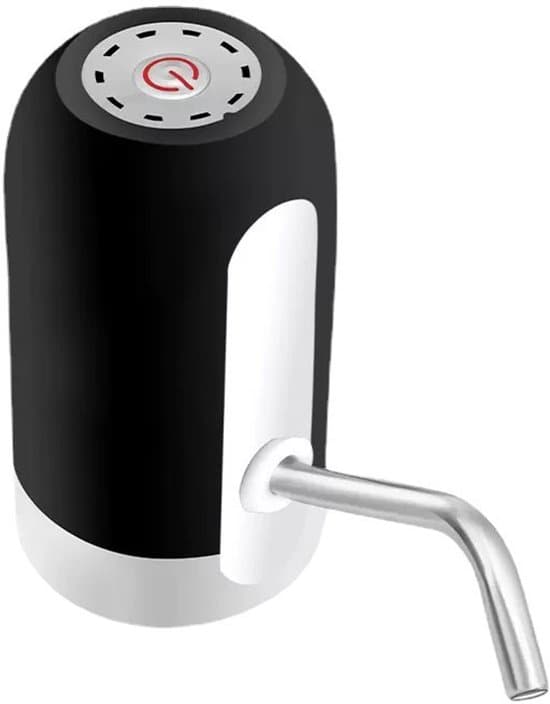 Vattenflaskpump med uppladdningsbar USB-drickskontakt (svart)