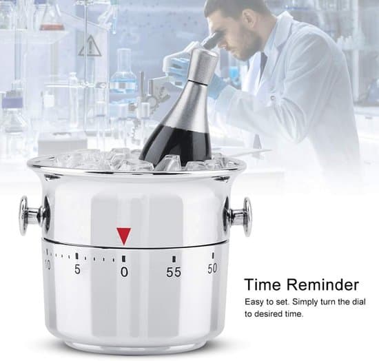 Køkkentimer Model Spand - Mekanisk Timer i Rustfrit Stål - 60 Minutters Lydindikator