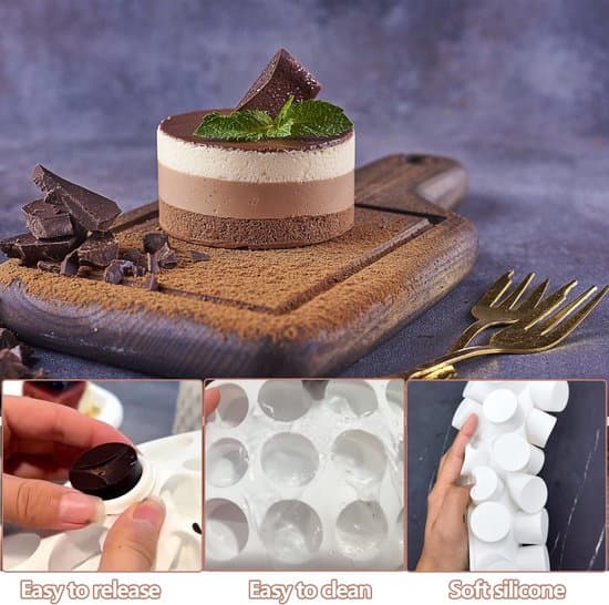 - Silikoneform Chokoladeform - Bageforme - Muffin-/Kageforme - 24 Lag - 3 cm - Stødsikker - Bageplade