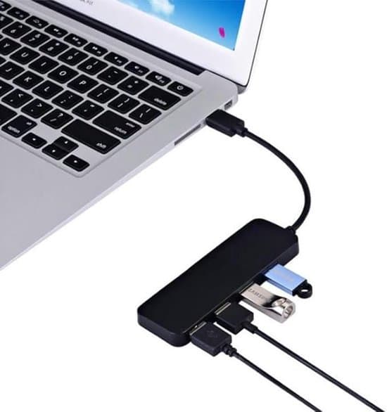 USB Hub 3.0, 4-ports USB-hubs, USB-splitter Mini USB-deler til stationær computer, bærbar computer, Xbox, flashdrev, HDD, konsol, printer, pc