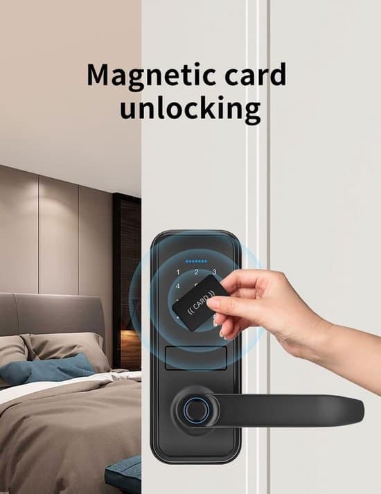 Nøglefri Adgang Mat Sort Elektronisk Fingeraftryk & Touchscreen Smart Lås