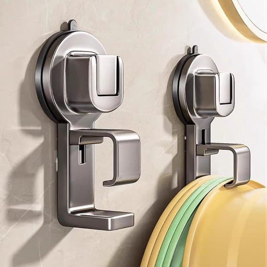 2-delt grå 2,5x4,5x12,5 cm borefri opbevaringsholder til håndvask