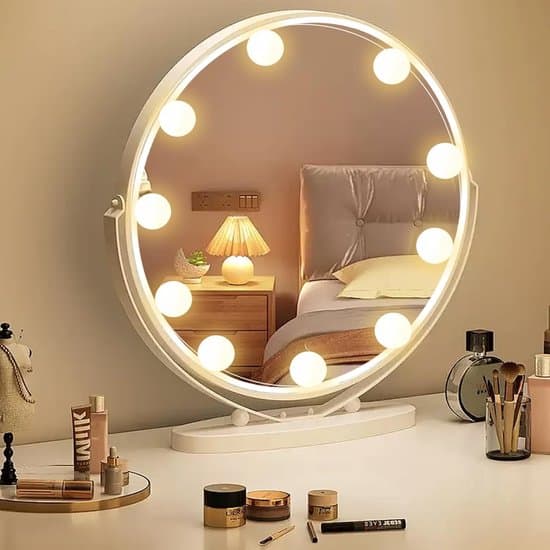 Dæmpbare LED-spejllys med 3 farver til makeupspejle