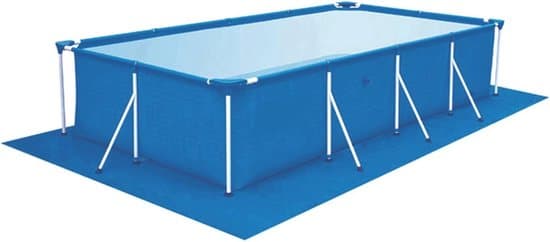 Sammenklappelig Poolmåtte 3x5m - Gulvmåtte til Oppustelige Pools