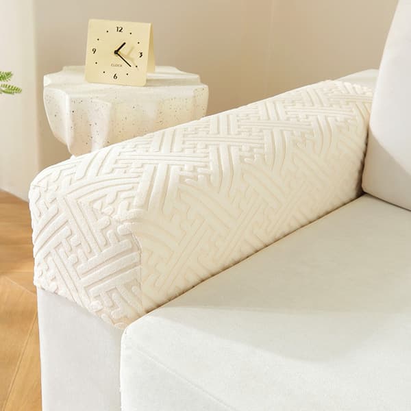 Sofföverdrag - Soffarmstödsskydd - 2-pack - Armstödsskydd - Armstödsskydd - Soffarmstödsskydd - Elastiska sofföverdrag - Stretchiga sofföverdrag - Beige