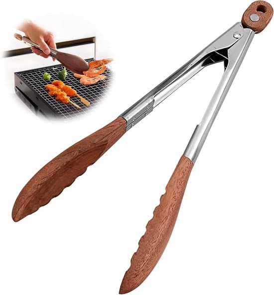 30 cm træ køkken-/grillmadserveringsklemmer