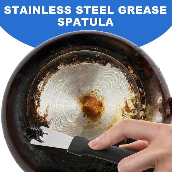 2-pack grillskrapa/stekspade i rostfritt stål - värmebeständig